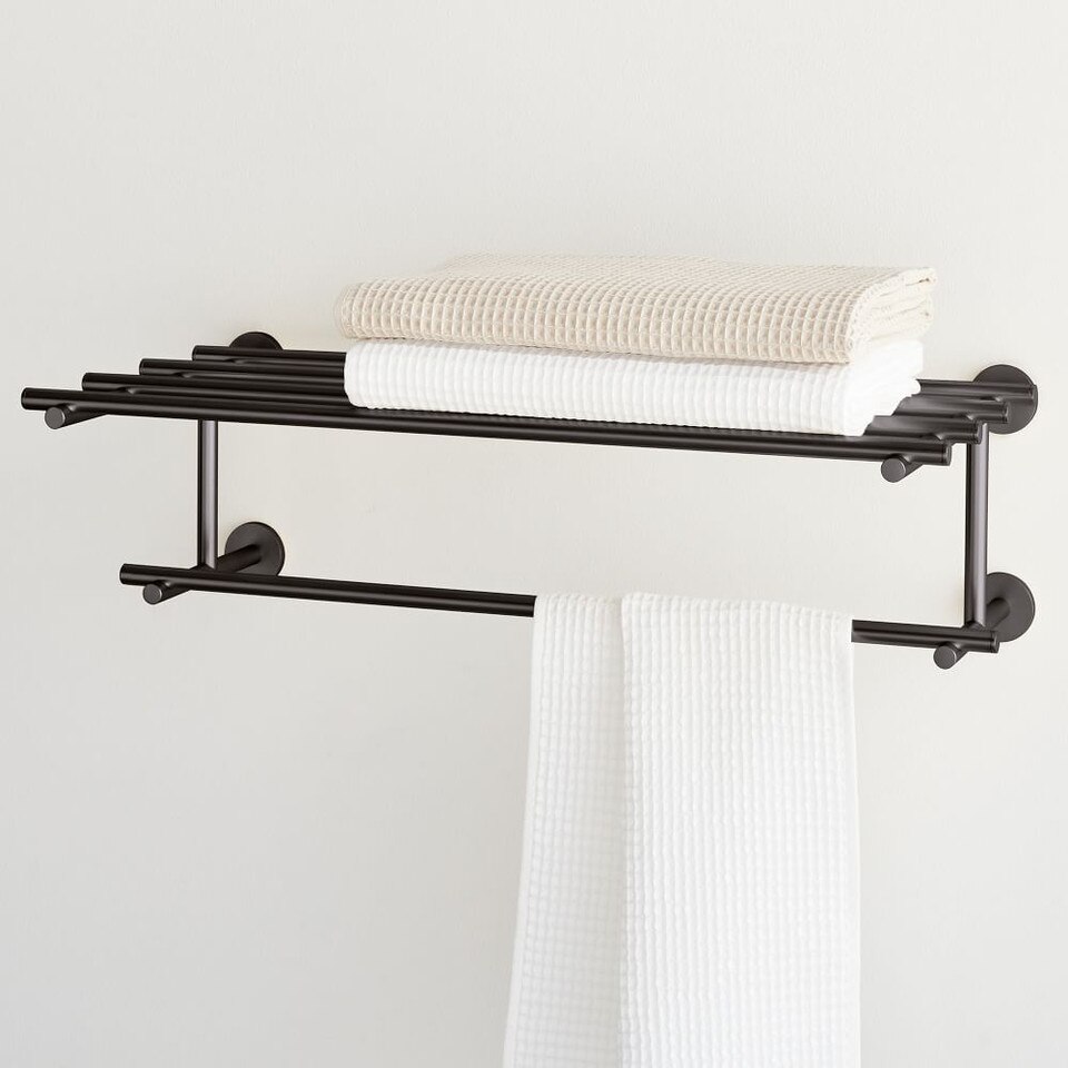 Modern Overhang Bathroom Rail Shelf West Elm UK